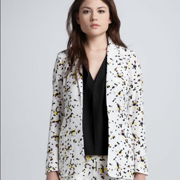 Diane Von Furstenberg Colorful Silk Vint Blazer - Picture 1 of 8